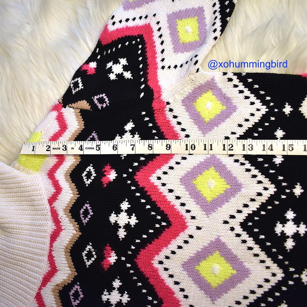 Alice + Olivia | Emmett Relaxed Fairisle Tunic Sweater - Picture 14 of 15